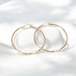 14K YG Luxury Hoop Earrings / 3.48in / 2in /