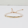 18K 3 Tone Trio Nail Cylinder - Diamond Cut Balls Bracelet Tejido / 1.1gr / 4mm  /