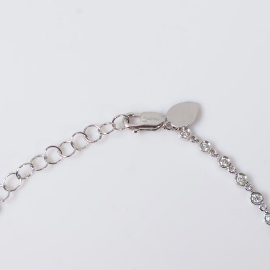 14K White Gold Diamond Fashion Bracelet  / 2.6gr / 2.5mm / 7in