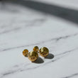 18K Yellow Gold Diamond Cut Ball Stud Earrings / 1.25gr / 8mm