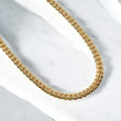 10K YG Cuban Links Chain / 134.35gr / 9.4mm / 24in /