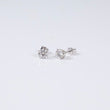 14K WG Lab Diamond Solitaire Round Stud Earrings / 1.2gr / 5mm / 1.06Ct Lab / VS / F