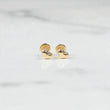 18K YG Heart Stud Earrings / 0.55gr / 6mm /