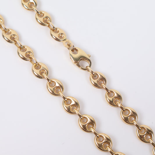 14K YG Gc Link Chain / 17.2gr / 7.3mm / 19in /