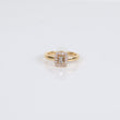 Women Engagement Ring 14K Yellow Gold With Diamonds / 3.3gr / Size 6.5