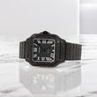 Watch Cartier Santos Bustdown Black Roman Numbers / 40mm / Wt Dia