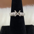 14K White Gold Setting No Stone Engagement Ring Ct Dia / 3.9gr / Size 7
