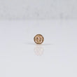 18K YG Letter N Textured Circle Ironwork / 0.2gr / 7mm /