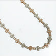 14K Two Tone Gold Diamond Crosses Chain 8.48Ct Dia / 59.49gr / 7.8mm / 22in