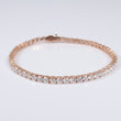 14K RG Lab Diamond Tennis Bracelet / 9.1gr / 3.5mm / 8in / 10.12Ct / VS / F