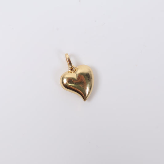 18K YG Heart Pendant / 1.4gr / 0.7in /