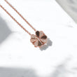 10K RG Diamond Hearts-Flower Set Jewelry / 6.91gr / 1.8mm / 18in / 0.25Wt Dia