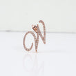 10K RG Diamond Letter W Italics Pendant / 2.81gr / 0.9in / D-0.85Ct