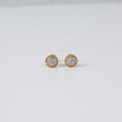 10K Yellow Gold Diamond Flower Stud Earrings 0.28Ct / 1.1gr