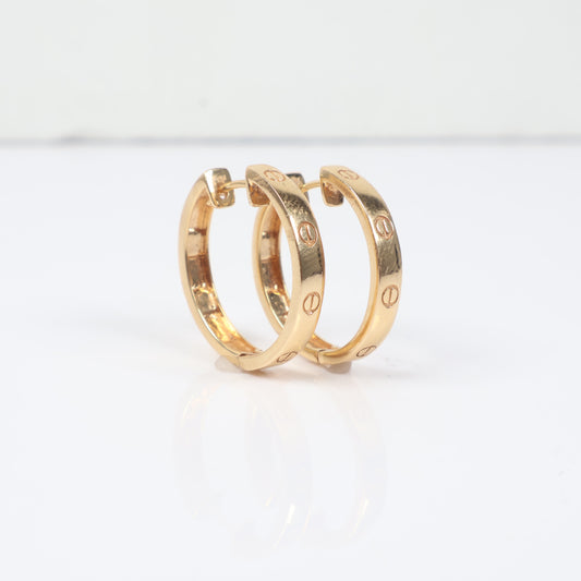 18K YG Tier Hoop Earrings / 7.9gr / 1in /
