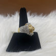 14K Yellow - White Gold Diamond Lyon Ring 1.14Ct 0.03 Rb / 16.9gr / Size 9 1/2