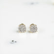 14K YG Diamond Luxury Stud Earrings / 2.12gr / 7mm / D-0.75Ct