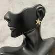 14K Yellow Gold Diamond Star Stud Earrings 0.50Ct Dia / 1.9gr / 13mm