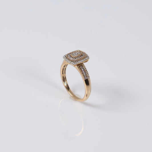 10K YG Diamond Luxury  Rings / 3.1gr / Sz 6.5 / Ct Dia