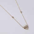 14K YG Diamond Little Heart Set Jewelry / 2gr / 1mm / 18in / 0.60Ct / VS2-SI / G-H
