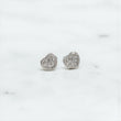 10K WG Diamond Double Little Heart Stud Earrings / 1.62gr / 8mm / D-0.35Ct