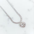 14K WG Diamond Tennis With Heart Set Jewelry / 23.37gr / 3mm / 17in / Ht-6.02Ct / D-15.05Ct