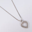 14K WG Diamond Heart Set Jewelry / 4gr / 1.7mm / 16in / 0.75Ct Dia