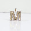 10K YG Diamond Letter M Pendant / 4.24gr / 0.8in / D-0.82Ct