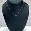 14K White Gold Diamond Heart Jewelry Set 0.55Ct / 2.55gr