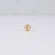 18K YG Letter F Mate  Bordered Circle Ironwork / 0.37gr / 8mm /
