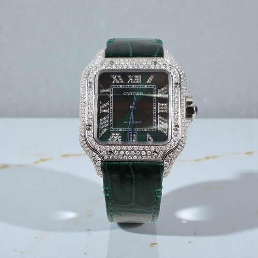 Cartier Santos Green Bustdown XL Watch