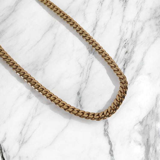 14K YG Cuban Links Chain / 119.35gr / 8mm / 24in /