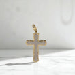 14K 2 Tone Cross Pendant / 4.88gr / 1.4in /