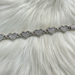 10K White Gold Xoxo Heart Bracelet 3.70Ct Dia / 28.9gr / 12.7mm / 7in