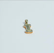 10K Yellow Gold Letter I Pendant With Diamond 0.46Ct / 4.3gr
