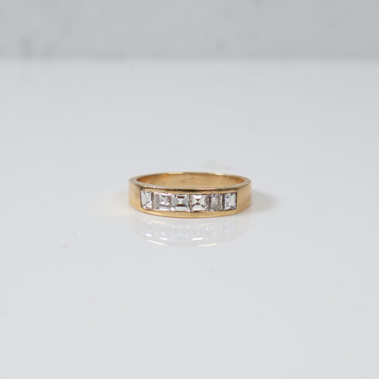 14K Yellow Gold Diamond Luxury Engagement Ring Ct Dia  / 4.5gr / Size 9