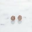 10K RG Diamond Little Heart Stud Earrings / 1.46gr / 7mm / D 0.33Ct