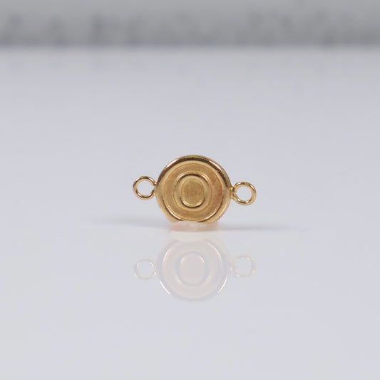 18K YG Letter O Mate Ironwork / 0.41gr / 1.5in /
