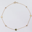 14K YG Little Hearts - Smooth Balls Anklet / 1.7gr / 0.8mm / 10in /