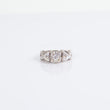 Women Engagement Ring 10K White Gold With Diamonds / 5gr / Size 6.5