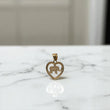 14K Yellow - White Gold Elephant-Heart Pendant / 1.1gr / 0.7in