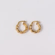 18K Yellow Gold Luxury Hoop Earrings / 1.38gr