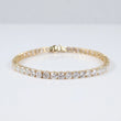 14K YG Lab Diamond Tennis Bracelet / 8.3gr / 4mm / 7in / 10.83Ct Lab Dia