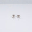 14K WG Lab Diamond Solitaire Round Stud Earrings / 0.91gr / 4mm / 0.66Ct Lab / VS / F