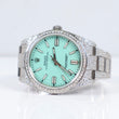 Rolex 41Mm Bustdown 114300-14.62Ct Gold Bezel Tiffany Face 2020 Oyster Band