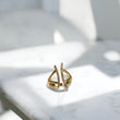 18K Yellow Gold Luxury Ring With Zircons / 3.4gr / Size 7 1/2