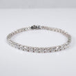 14K WG Lab Diamond Tennis Bracelet / 8gr / 4mm / 7in / 10.66Ct Lab / VS / F
