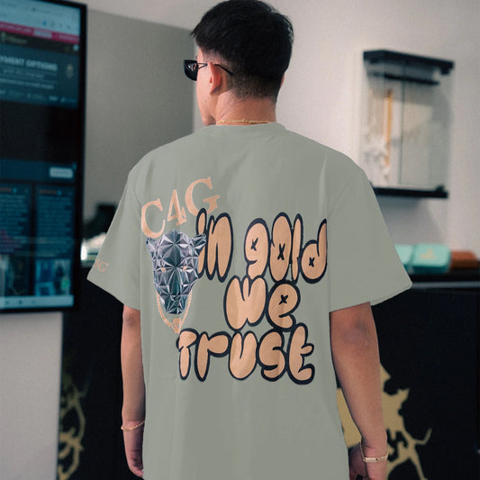 In Gold We Trust Light Green T-Shirt