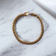 10K YG Micro Cuban Bracelet / 18.57gr / 6mm / 7in /