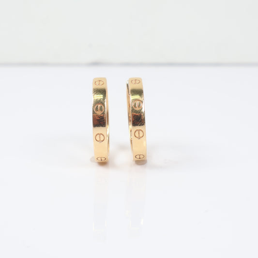 18K YG Tier Hoop Earrings / 7.9gr / 1in /
